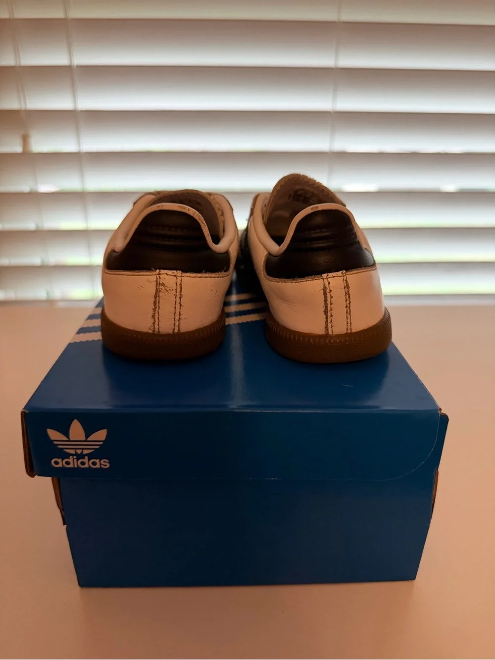 Adidas Kids Samba OG EL I Sneakers in White, Black, and Brown